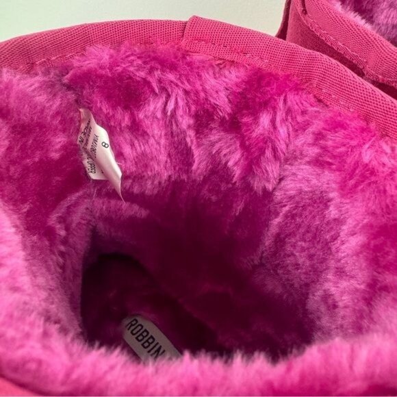 Cape Robbin Robbin Girl Pink Nomel Plush Platform Winter Ankle Boots Bootie - Picture 9 of 10